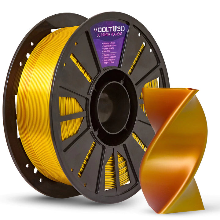 Filamento PLA TRI 1 kg - Bronze, Dourado e Prata
