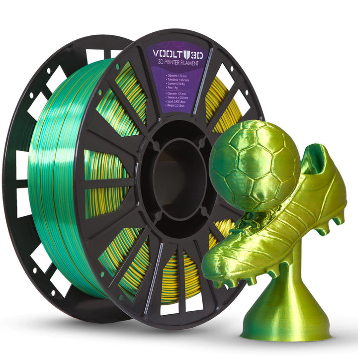 Filamento PLA DUO 1 kg - Dourado e Verde