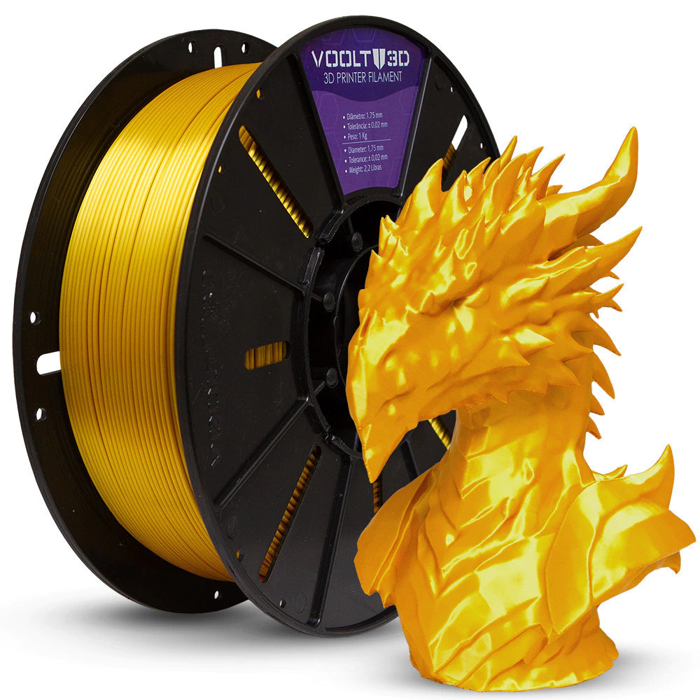 Filamento PLA Silk 1 kg - Dourado