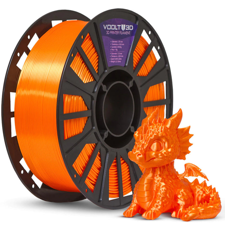 Filamento PLA Silk 1 kg - Laranja