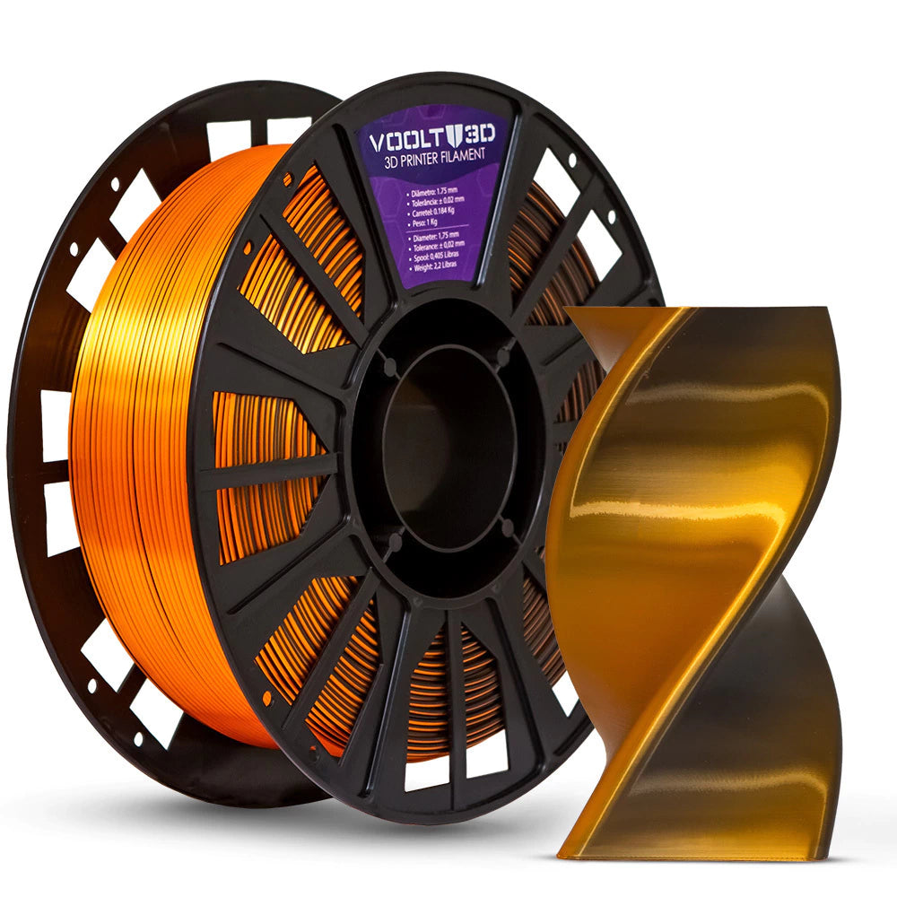 Filamento PLA DUO 1 kg - Laranja e Preto