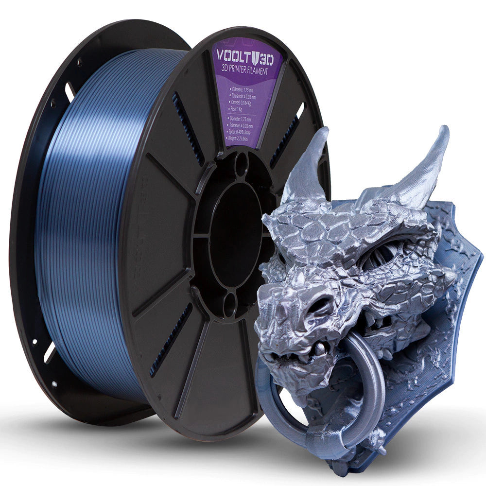 Filamento PLA Silk 1 kg - Azul Titanium