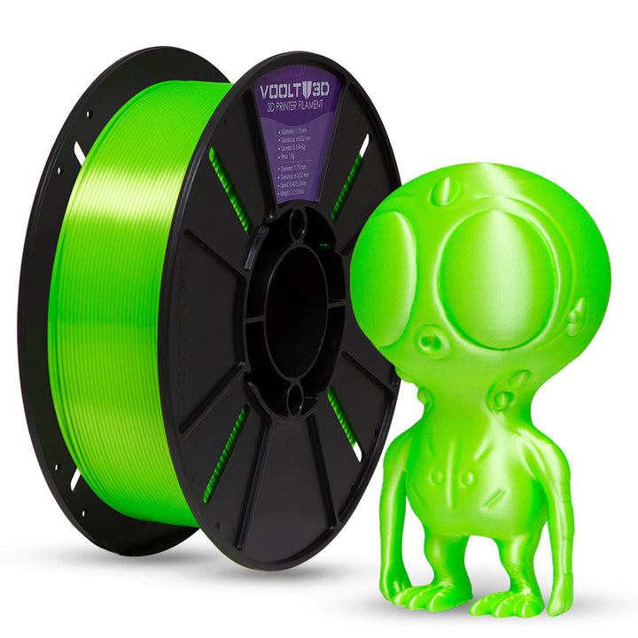 Filamento PLA Silk 1 kg - Verde Neon